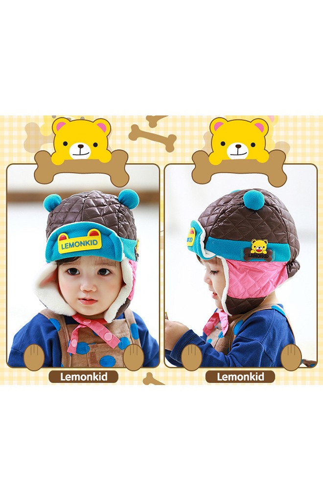 หมวกนักบินแต่งหูหมีกลมๆ น่ารัก ดีไซน์สุดเท่