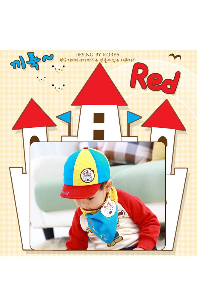ผ้ากันเปื้อนสามเหลี่ยม ลายน่ารักๆ สกรีนรูปบ้านและรูปนก