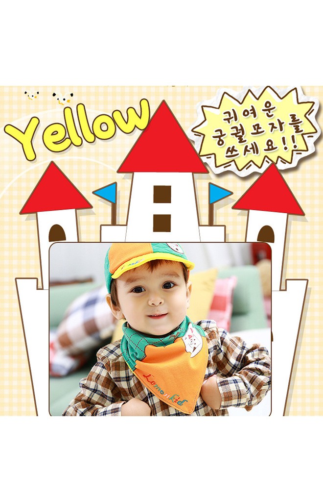ผ้ากันเปื้อนสามเหลี่ยม ลายน่ารักๆ สกรีนรูปบ้านและรูปนก