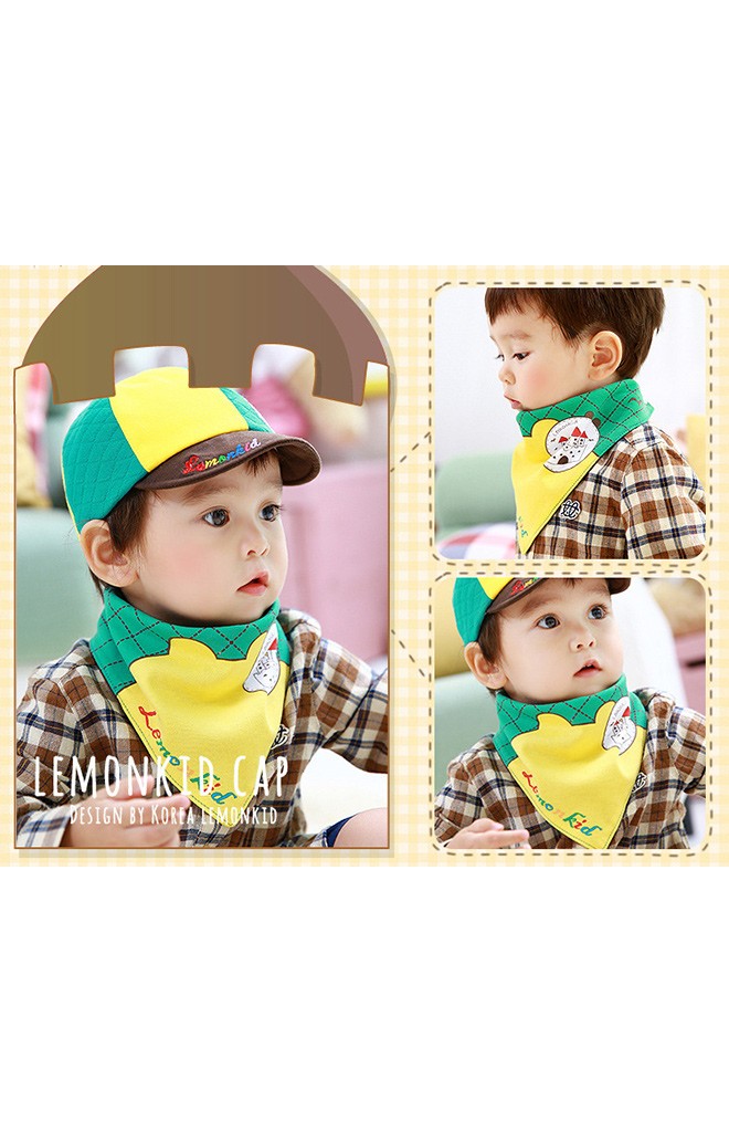 ผ้ากันเปื้อนสามเหลี่ยม ลายน่ารักๆ สกรีนรูปบ้านและรูปนก