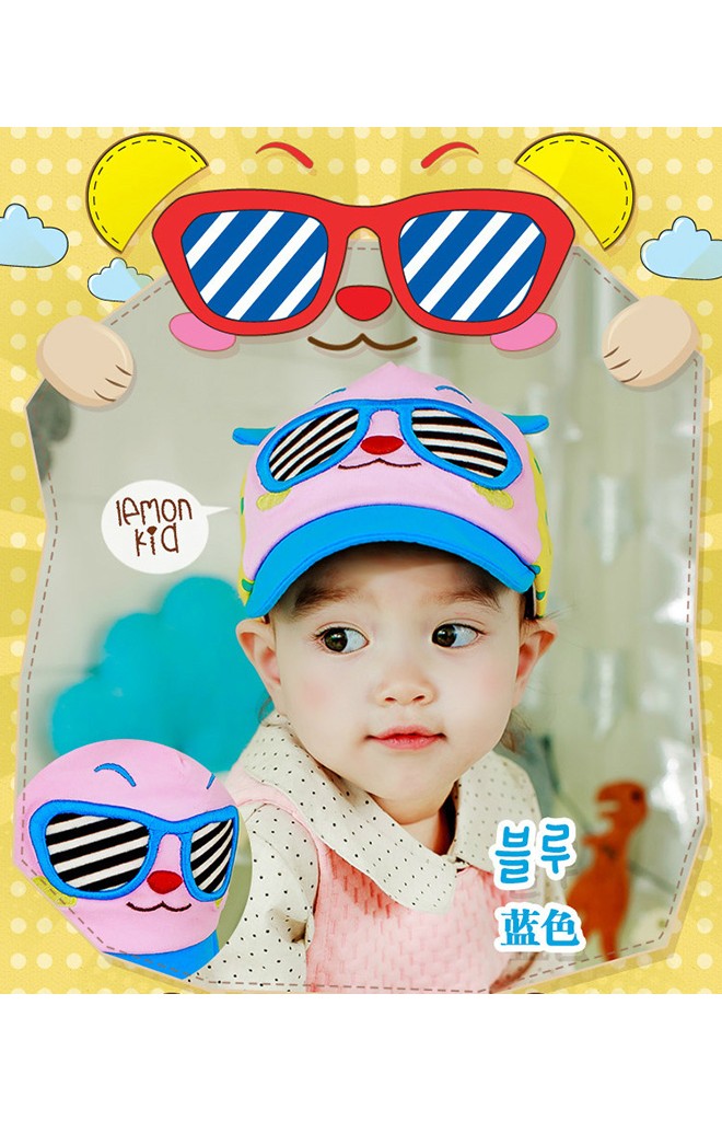 หมวกแก๊ปเด็กรูปหมีใส่แว่นตา Lemonkid
