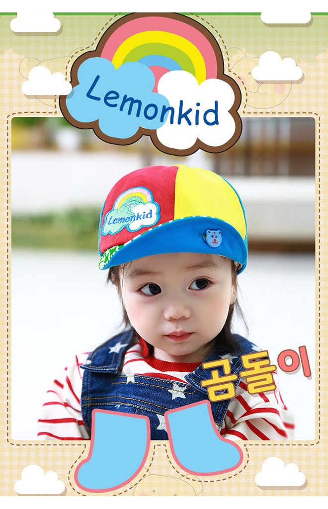 หมวกแก๊ปสลับสี ปีกหมวกลายชิโนริ พับขึ้นด้านข้างเก๋ๆ Lemonkid