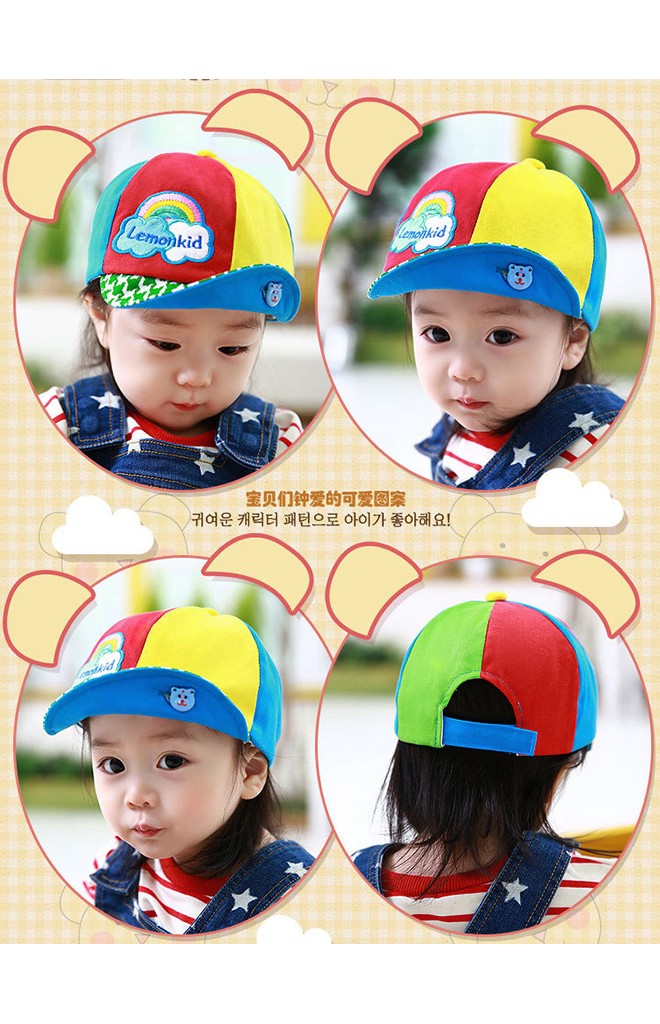 หมวกแก๊ปสลับสี ปีกหมวกลายชิโนริ พับขึ้นด้านข้างเก๋ๆ Lemonkid