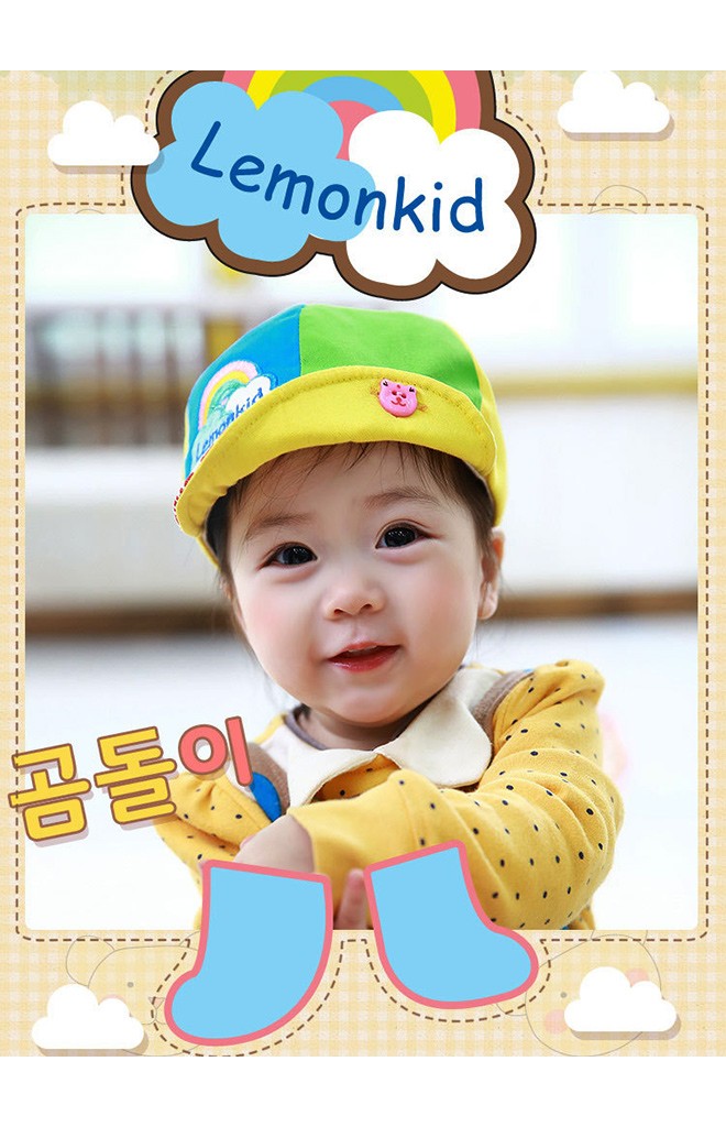 หมวกแก๊ปสลับสี ปีกหมวกลายชิโนริ พับขึ้นด้านข้างเก๋ๆ Lemonkid