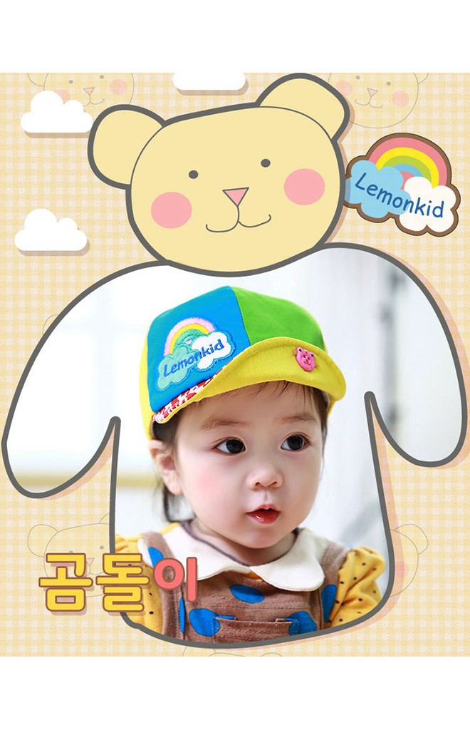 หมวกแก๊ปสลับสี ปีกหมวกลายชิโนริ พับขึ้นด้านข้างเก๋ๆ Lemonkid
