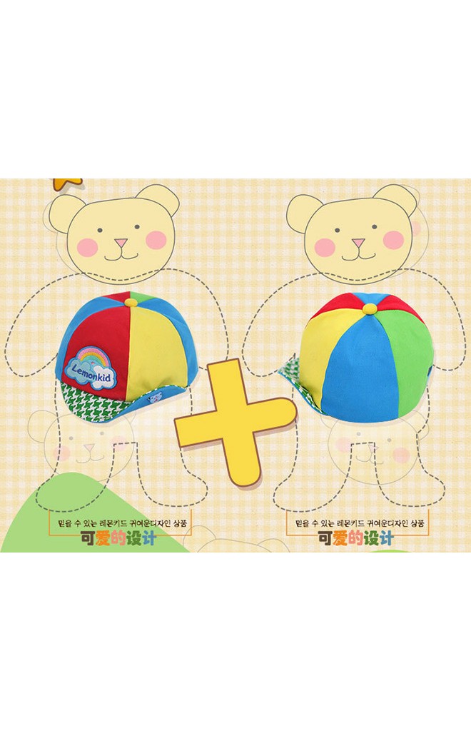 หมวกแก๊ปสลับสี ปีกหมวกลายชิโนริ พับขึ้นด้านข้างเก๋ๆ Lemonkid