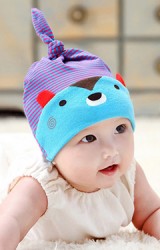 หมวกเด็กเล็กลายหมี Baby Sleep Beanie จาก GZMM