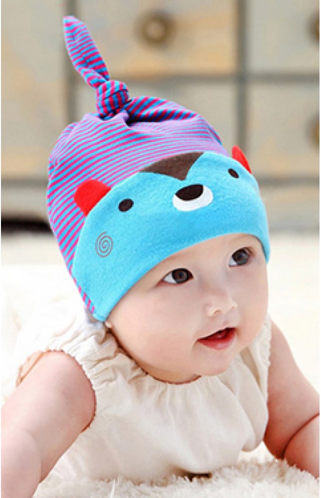 หมวกเด็กเล็กลายหมี Baby Sleep Beanie จาก GZMM