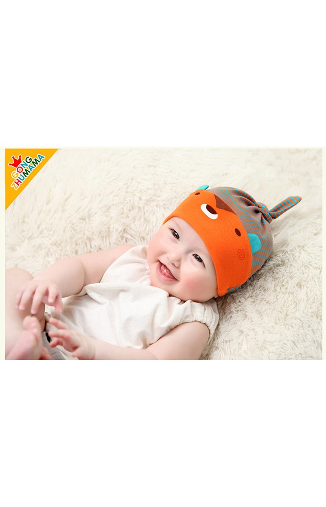 หมวกเด็กเล็กลายหมี Baby Sleep Beanie จาก GZMM