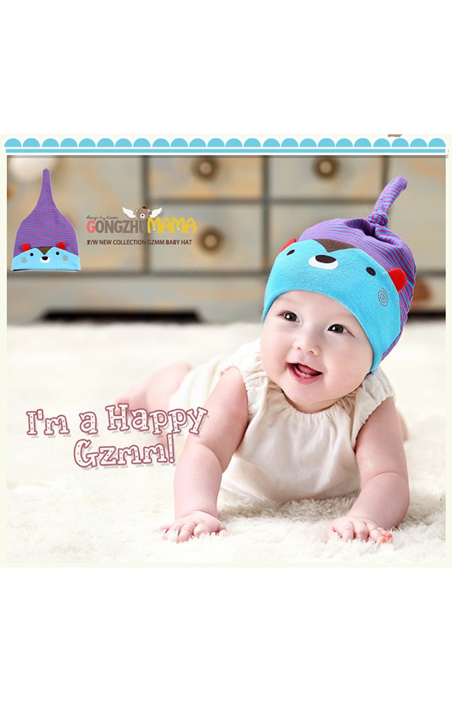 หมวกเด็กเล็กลายหมี Baby Sleep Beanie จาก GZMM