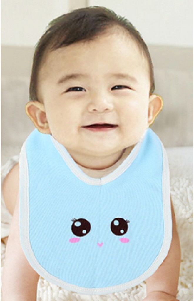 ผ้ากันเปื้อนเด็กผ้าฝ้าย รูปการ์ตูนยิ้ม ผ้ากันเปื้อนเด็กผ้าฝ้าย รูปการ์ตูนยิ้ม