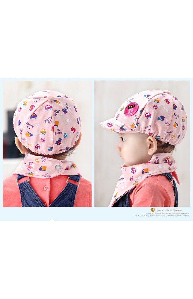 หมวกแก๊ป Baby car driver มาพร้อมผ้ากันเปื้อน