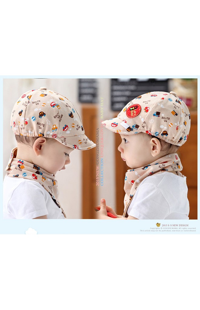 หมวกแก๊ป Baby car driver มาพร้อมผ้ากันเปื้อน