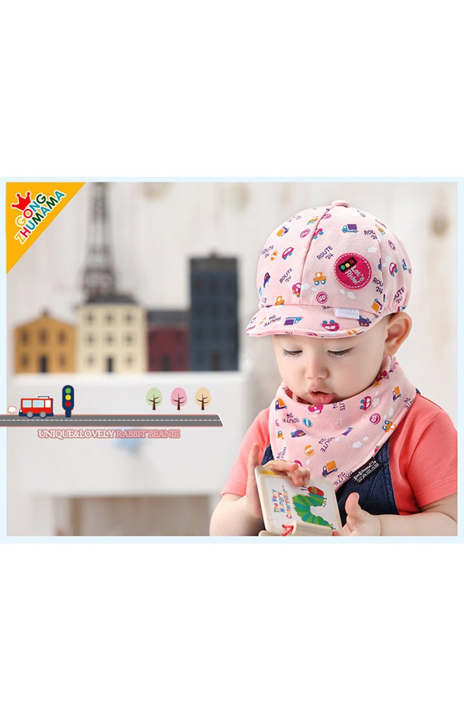 หมวกแก๊ป Baby car driver มาพร้อมผ้ากันเปื้อน