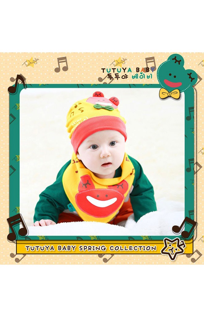เซ็ตหมวกพร้อมผ้ากันเปื้อนกบน้อยร้องเพลง TUTUYA