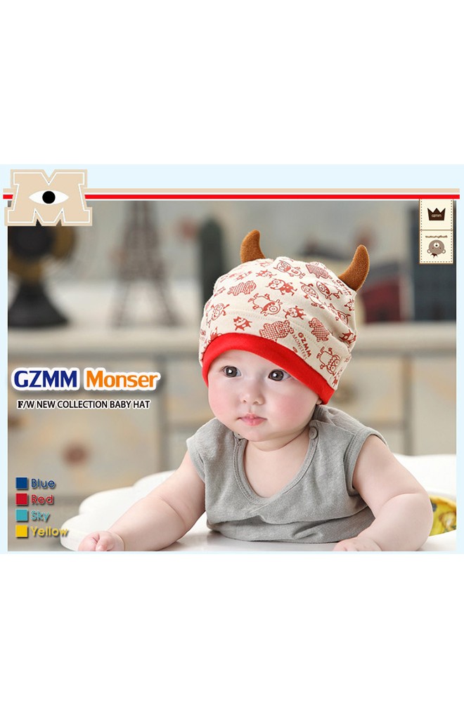 หมวกเด็กลายมอนสเตอร์แต่งเขาน่ารักๆ จาก GZMM