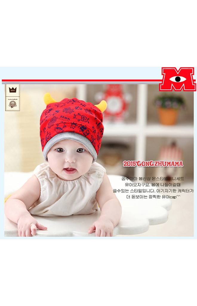 หมวกเด็กลายมอนสเตอร์แต่งเขาน่ารักๆ จาก GZMM