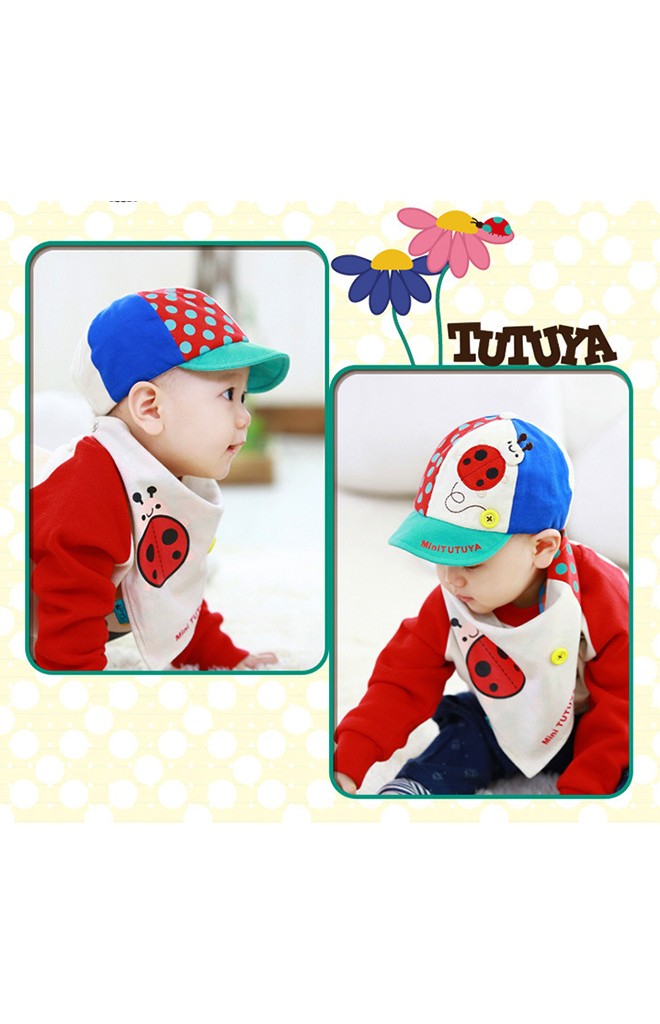 เซ็ตหมวกแก๊ปพร้อมผ้ากันเปื้อนลายเต่าทอง จาก TUTUYA