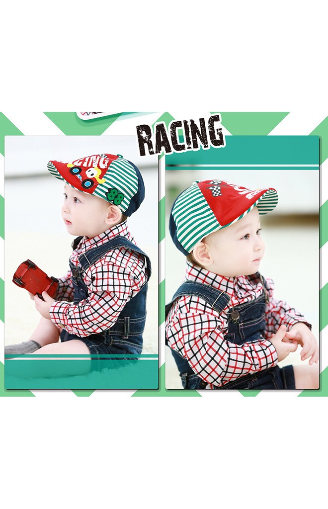 หมวกแฟล็ตแค็ปลายรถแข่ง RACING หมวกเท่ๆ แบรนด์ TUTUYA