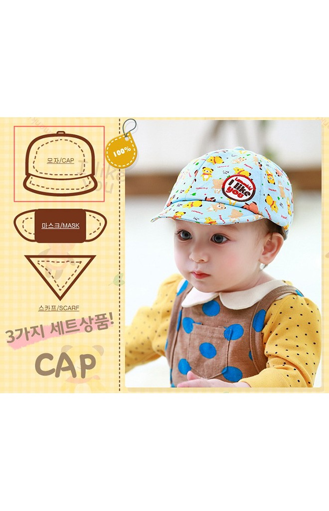 หมวกแก๊ปเนื้อผ้าฝ้ายลายรูปหมี จาก Lemonkid