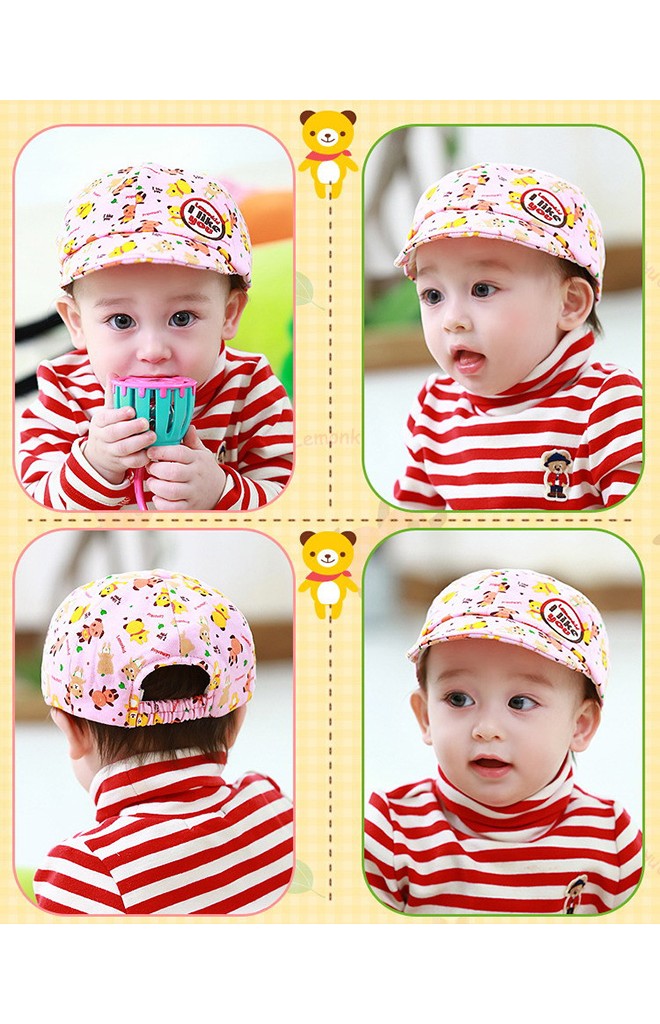 หมวกแก๊ปเนื้อผ้าฝ้ายลายรูปหมี จาก Lemonkid