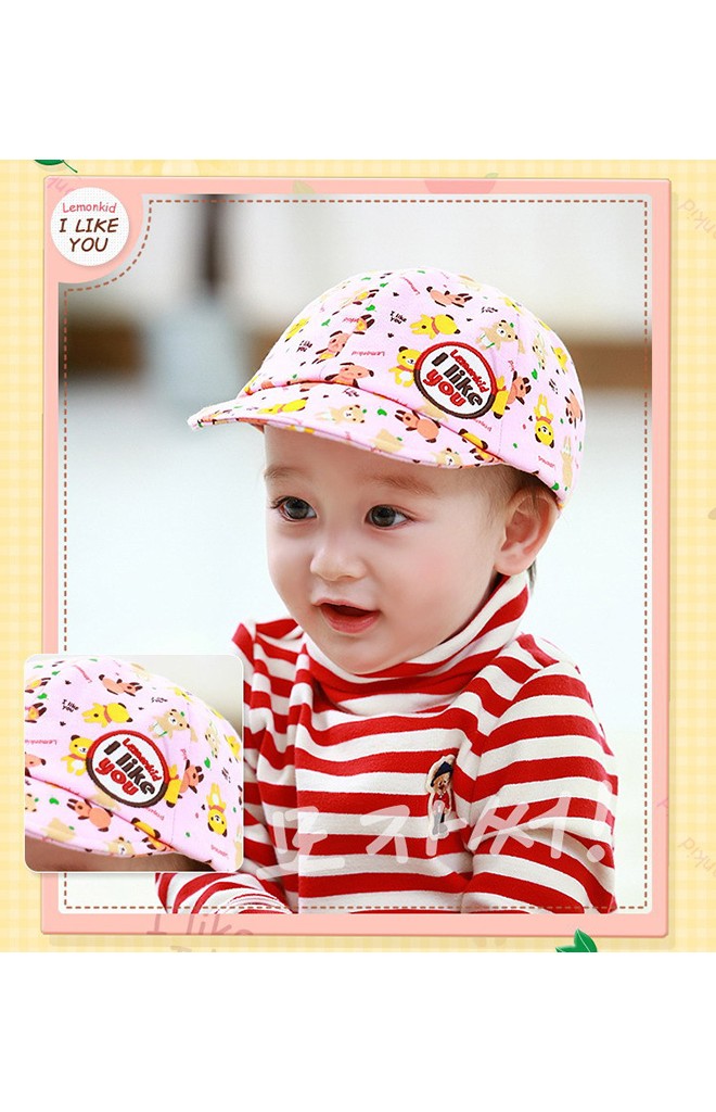 หมวกแก๊ปเนื้อผ้าฝ้ายลายรูปหมี จาก Lemonkid