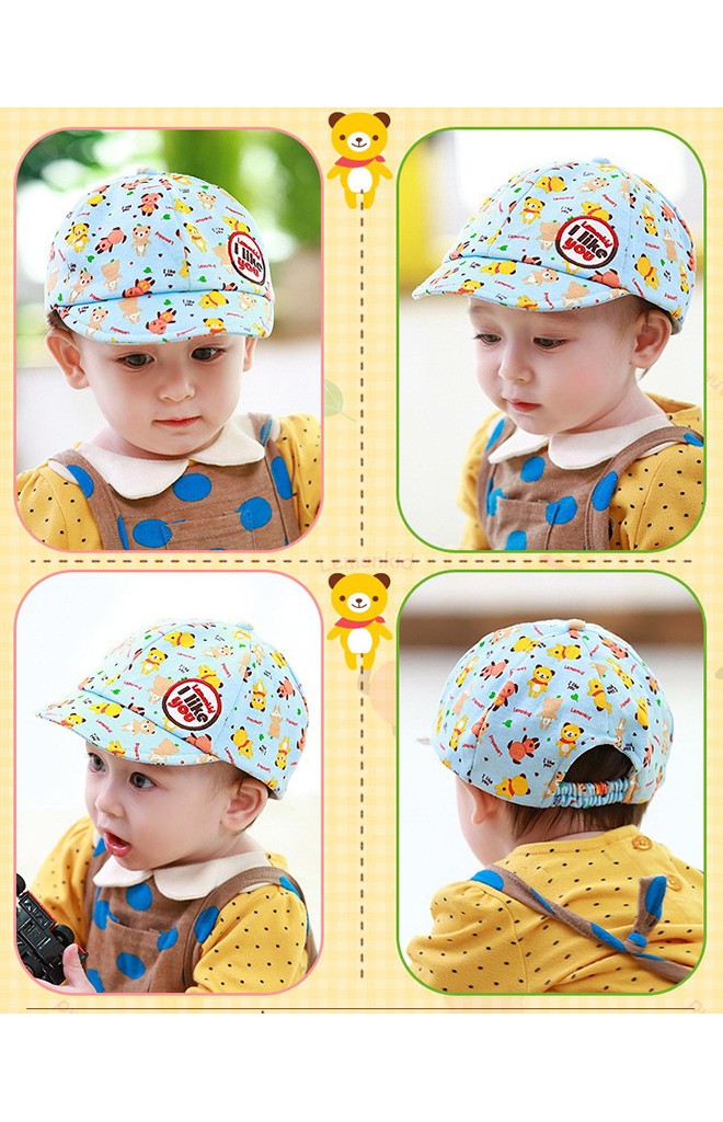 หมวกแก๊ปเนื้อผ้าฝ้ายลายรูปหมี จาก Lemonkid