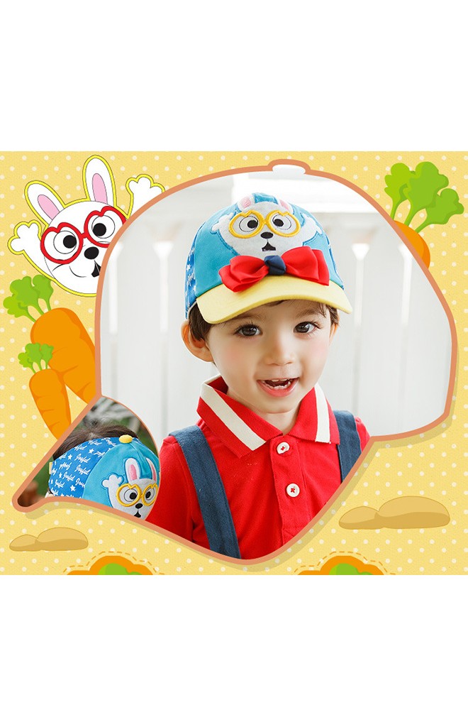 หมวกแก๊ปกันแดด รูปกระต่ายอวกาศแต่งโบว์น่ารัก Lemonkid