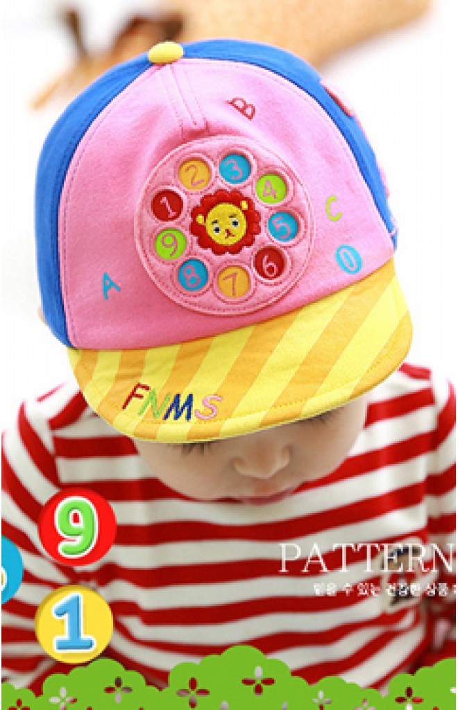 หมวกแก๊ปรูปโทรศัพท์ ตรงกลางเป็นรูปสิงโต FUNNIMALS หมวกแก๊ปรูปโทรศัพท์ ตรงกลางเป็นรูปสิงโต FUNNIMALS