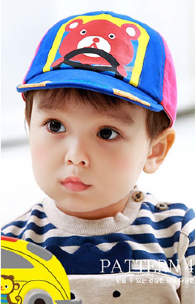 หมวกแก๊ปเด็กสกรีนรูปหมีขับรถ FUNNIMALS หมวกแก๊ปเด็กสกรีนรูปหมีขับรถ FUNNIMALS