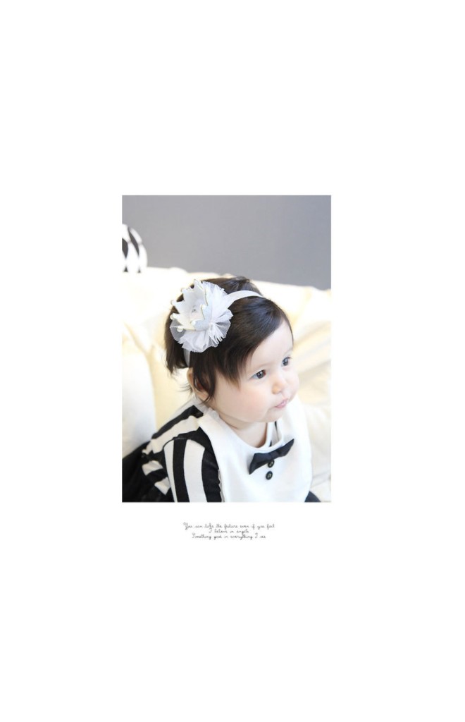 สายคาดผมมงกุฎ ระบายผ้าโปร่งสวยหวาน