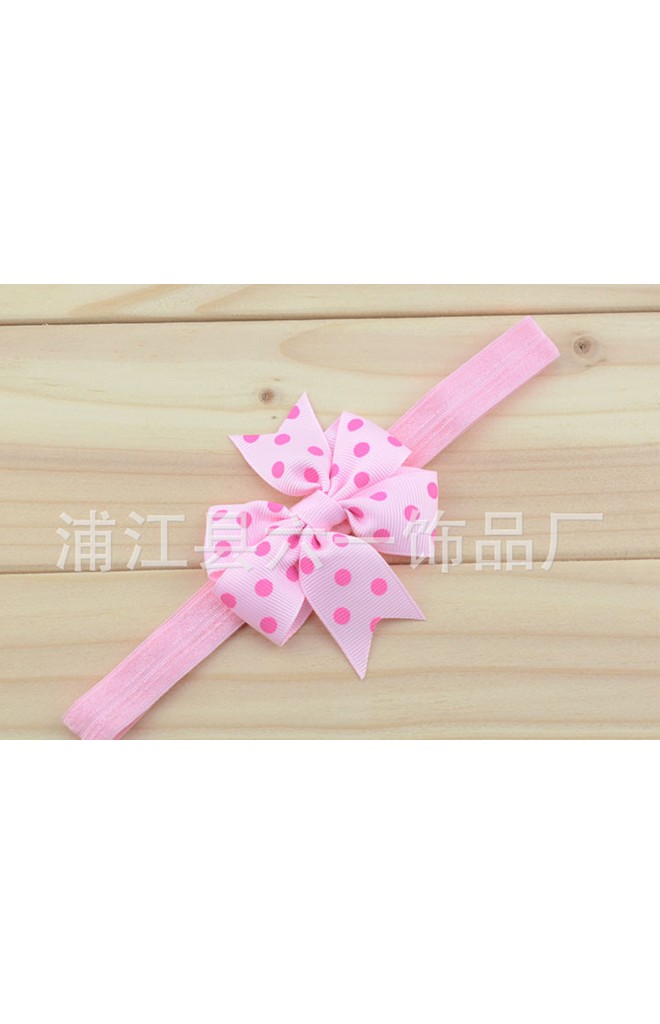 สายคาดผมโบว์ลายจุด