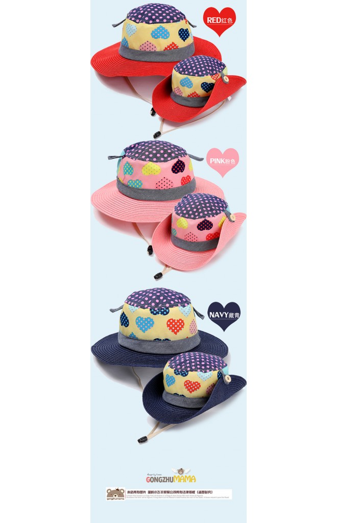 หมวกคาวบอยลายหัวใจ สไตล์เกาหลี จากแบรนด์ GZMM