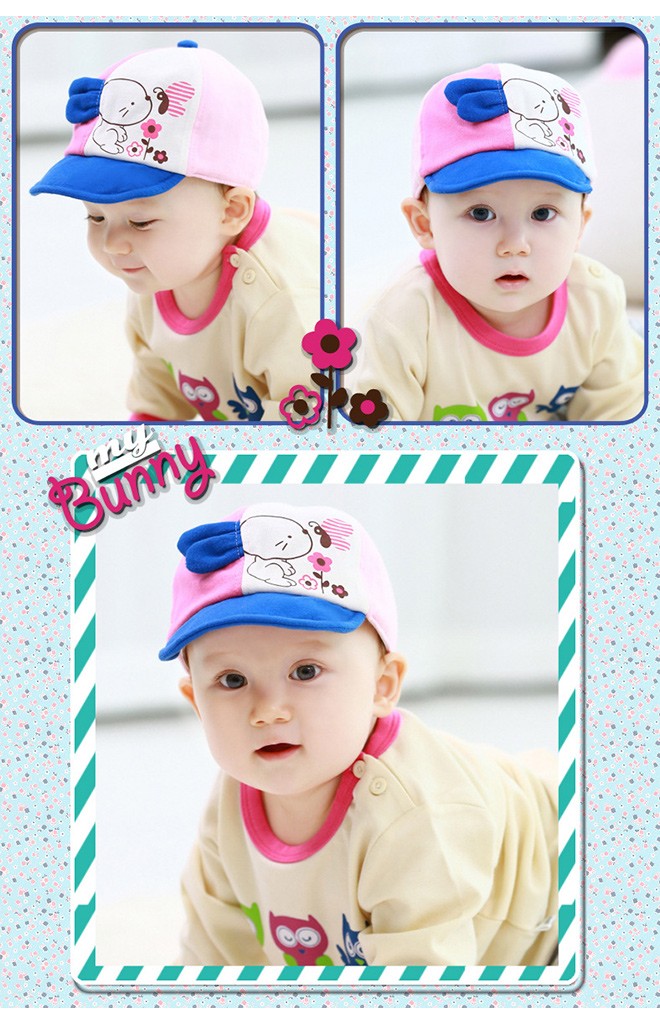 หมวกแก๊ปแต่งกระต่าย หน้าหมวกปัก my Bunny จาก TUTUYA