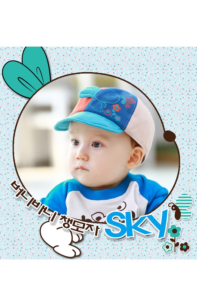 หมวกแก๊ปแต่งกระต่าย หน้าหมวกปัก my Bunny จาก TUTUYA