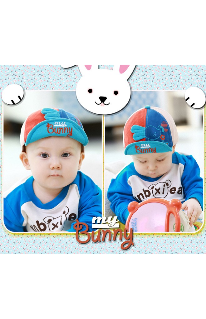 หมวกแก๊ปแต่งกระต่าย หน้าหมวกปัก my Bunny จาก TUTUYA