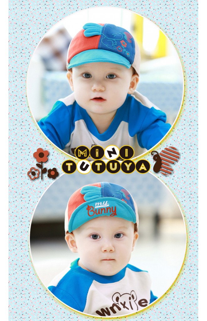 หมวกแก๊ปแต่งกระต่าย หน้าหมวกปัก my Bunny จาก TUTUYA