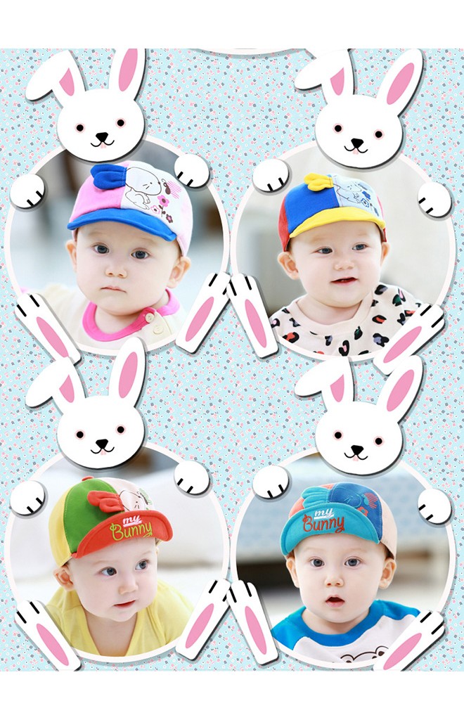 หมวกแก๊ปแต่งกระต่าย หน้าหมวกปัก my Bunny จาก TUTUYA