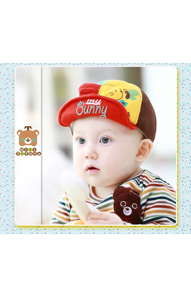 หมวกแก๊ปแต่งกระต่าย หน้าหมวกปัก my Bunny จาก TUTUYA