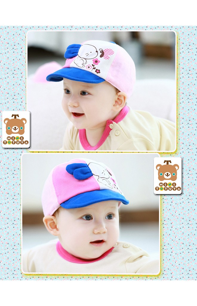 หมวกแก๊ปแต่งกระต่าย หน้าหมวกปัก my Bunny จาก TUTUYA