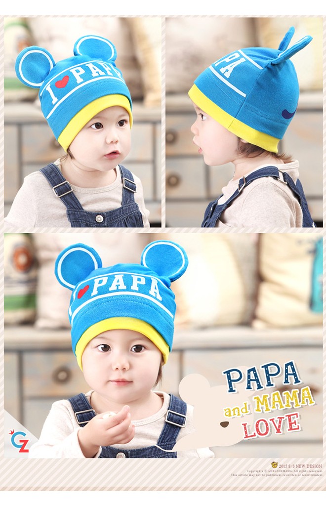 หมวก I love PAPA แต่งหูมิกกี้ จาก GZMM