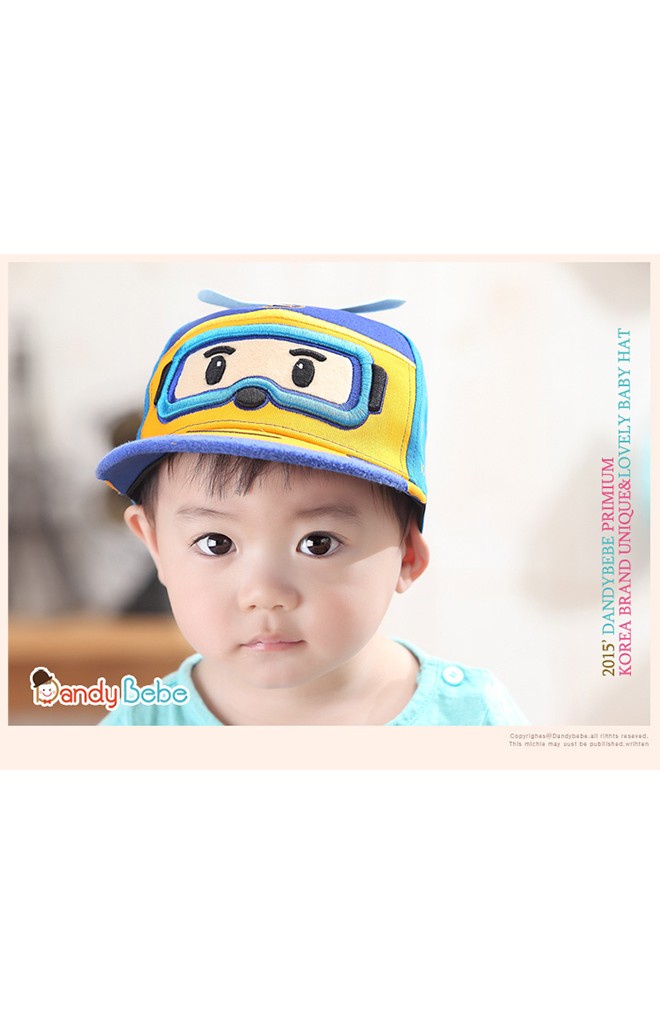 หมวกแก๊ปนักบิน ด้านบนติดกระดุมใบพัด ยี่ห้อ DANDYBEBE