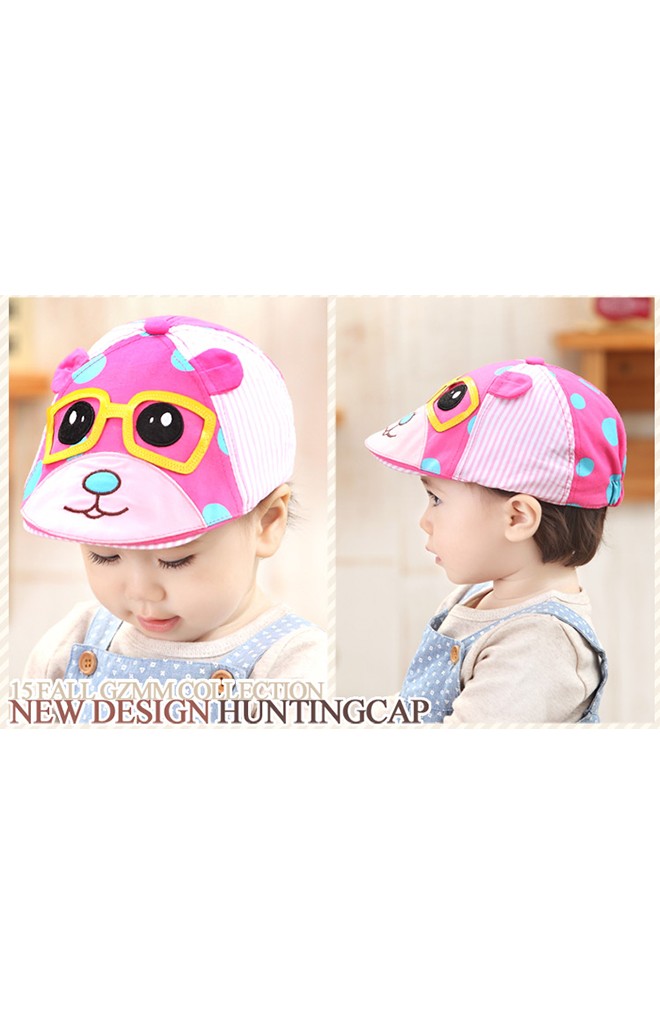 หมวก Flat Cap ลายหมีใส่แว่น จาก GZMM
