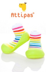 Attipas รองเท้าเด็กหัดเดิน - Rainbow green