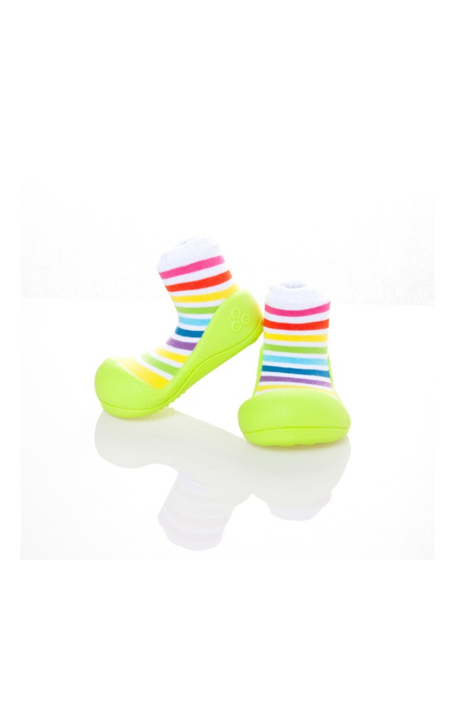 Attipas รองเท้าเด็กหัดเดิน - Rainbow green