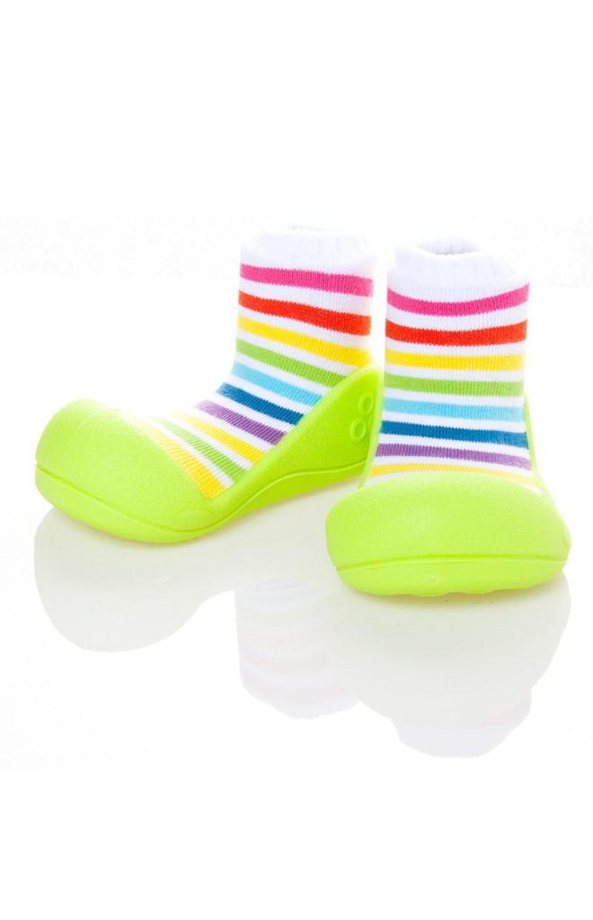 Attipas รองเท้าเด็กหัดเดิน - Rainbow green