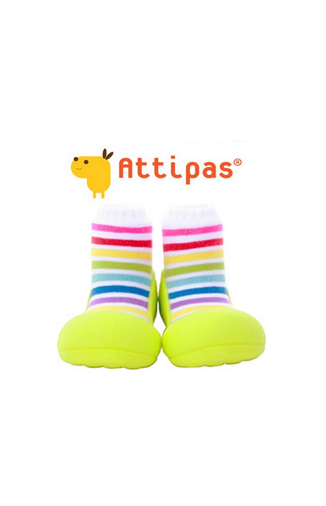 Attipas รองเท้าเด็กหัดเดิน - Rainbow green