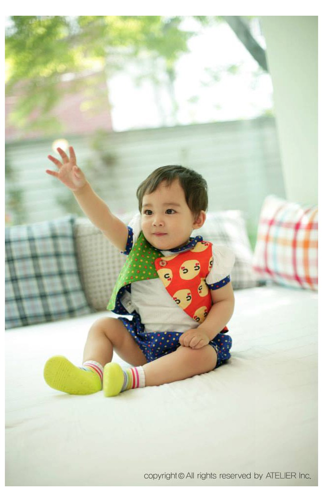 Attipas รองเท้าเด็กหัดเดิน - Rainbow green