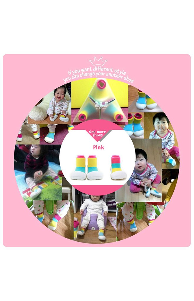 Attipas รองเท้าเด็กหัดเดิน - Together Pink