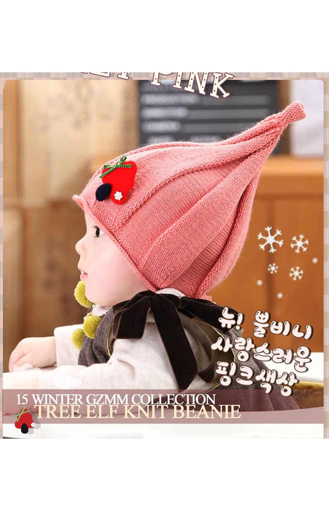 หมวกเอลฟ์ ปลายหมวกแหลม แต่งกิ๊ปต้นคริสมาสต์สีแดง GZMM
